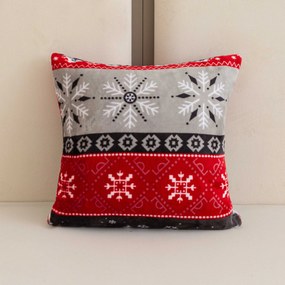 Mikroplyšová obliečka na vankúšik SNOWY FOREST 45x45 cm, sivá