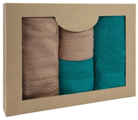 BAVLNENÉ UTERÁKY SOLANO SADA 2 KS 50X90 CM, 2 KS 70X140 CM VIACFAREBNÁ