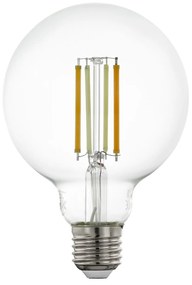 EGLO LED múdra filamentová žiarovka, E27, G95, 6W, 2200-6500K, 806lm, teplá-studená biela, číra