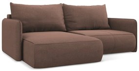 Ružová rozkladacia/s úložným priestorom rohová pohovka (ľavý roh) Nanea – Makamii