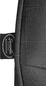 Barová stolička Vonore - látka, čierny rám - Tmavo sivá