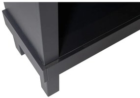 Čierna knižnica z borovicového dreva 107x160x39 cm Bonk – WOOOD