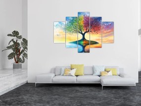 Obraz – Maľovaný strom ročných období (150x105 cm)