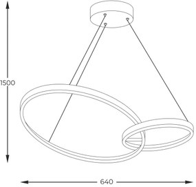 Zuma Line 20002P-GD - LED Luster na lanku RANDO LED/36W/230V 3000/4000/6000K