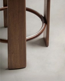 Zelená/v tmavo prírodnej farbe barová stolička z jaseňového dreva (výška sedadla 65 cm) Granite – Kave Home