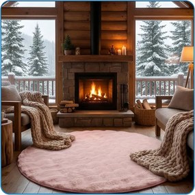 Koberec Rabbit Bubble ružový kruh