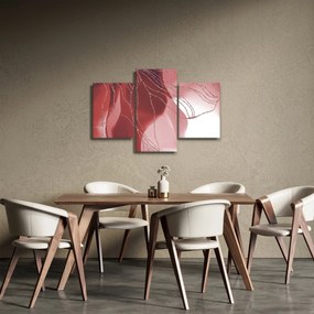 Obraz - Červená abstraktná kvetina N⁰1 (90x60 cm)