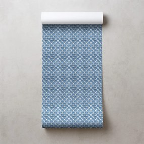 Tapeta modré geometrické vzory