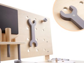 KIK Dřevěná dílna s nářadím na stole DIY set