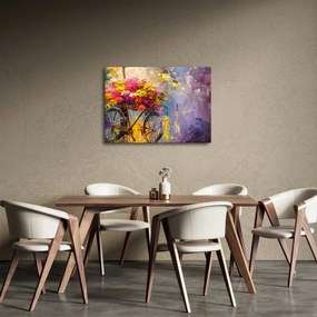 Obraz - Bicykel s kvetmi (70x50 cm)