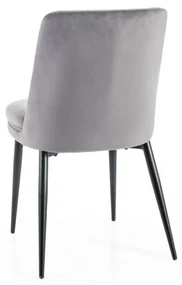 SIGNAL MEBLE Jedálenská stolička KAYLA VELVET, čierny mat/čierny bluvel 19