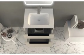 Kúpeľňová skrinka pod umývadlo Baden Haus Urban kefovaná biela 60 x 62 x 46 cm
