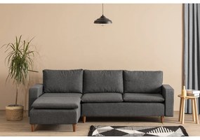 Sivá rohová pohovka (ľavý roh) Lungo – Balcab Home