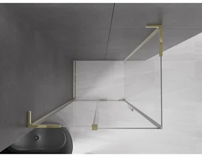 Mexen Velar L, sprchový kút s posuvnými dverami 110 x 120 cm, 8mm číre sklo, zlatá lesklá, 871-110-120-03-50