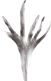 Dekoračné strieborná kvetina s trblietkami Horns - 26 * 90cm