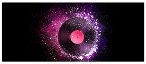 Obraz - Vinylová doska v ružovo-fialových (120x50 cm)