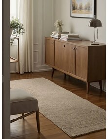 Béžový ručne tkaný vlnený behúň 80x200 cm Eleni Light Beige – Hanse Home