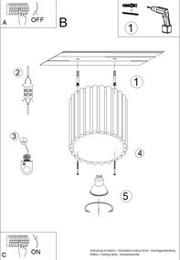 Stropné svietidlo Aura, 1x tmavobéžové hliníkové tienidlo, (10 cm)