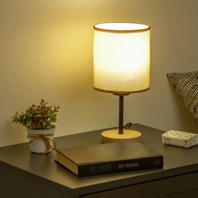 Brilagi - Stolná lampa NUBILA WOOD 1xE27/25W/230V dub/svetlohnedá