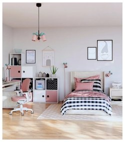 Svetlomodro-ružová stolová lampa s kovovým tienidlom (výška 50 cm) Mouse – GTV