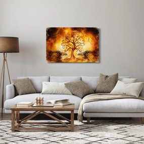 Prírodný abstraktný obraz stromu (90x60 cm)