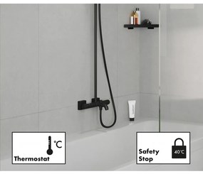 Hansgrohe Vernis Shape - Showerpipe 240 1jet s vaňovým termostatom, čierna matná 26900670
