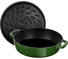 Staub Kastról STAUB so samopodlievacou pokrievkou 24 cm zelený 2,4l