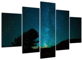 Obraz nočnej oblohy s hviezdami (150x105 cm)