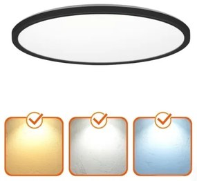 LED kúpeľňové svietidlo NIVERA LED/12W/230V IP54 pr. 22,5 cm čierne + DO