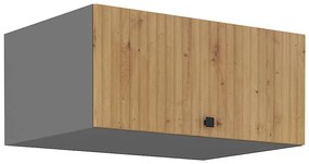 Kuchynská skrinka AVA dub artisan/antracitová 80 nagu-36 1f