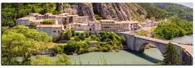 Obraz na plátne - Sisteron v Provence - panoráma 5235A (105x35 cm)