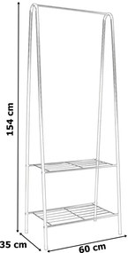 Stojanový vešiak OLIVER biely