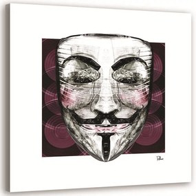 Gario Obraz na plátne Maska Guya Fawkesa - Rubiant Rozmery: 30 x 30 cm