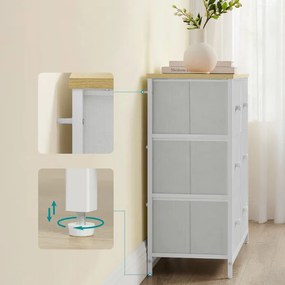 Autronic BONTEC Komoda 80x30x71cm, kov, šedá, AUK-E1032 GREY Farba: Biela