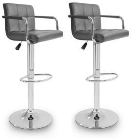 Aga 2x Barová stolička s područkami MR2010 Sivá