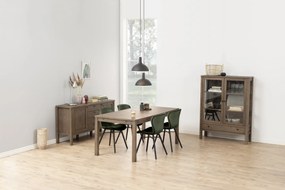 stolička ALTEA zamat lesná zeleň / nohy čierne - moderná do obývacej izby / jedálne