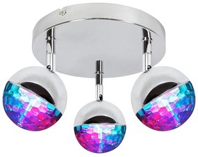 Candellux PARTY Stropné svietidlo 3X3W LED RGB G Chrome 98-67784