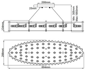 Kichler KL-CRYSTAL-SKYE-I-L-LED Kúpeľňový luster CRYSTAL SKYE 12xG9/3W/230V IP44