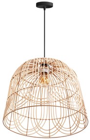 Toolight Boho, stropné svietidlo 40cm 1xE27 APP1352-1CP, čierna-prírodná hnedá, OSW-05765