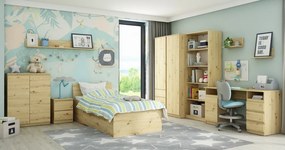 Posteľ so zásuvkami Carlos 90x200, dub artisan