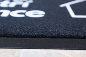 Mercury Flooring, Rohožka Tento dom patrí banke 40x60 cm, 40x60, čierna