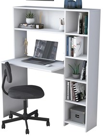 Psací stůl s regálem Hapos 113 cm bílý