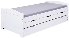 Inter Link Funkčná posteľ s 3 zásuvkami (Ulli – biela)  (100161881)