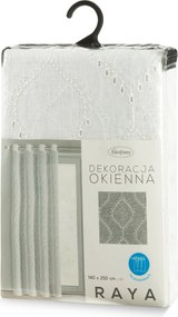 ZÁCLONA NA KRÚŽKOCH RAYA 140X250 CM VZOROVANÁ