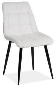 Jedálenská stolička Chic III, biela / čierna