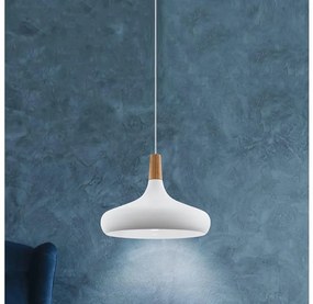 Eglo 901179 - Závesný luster SABINAR na lanku 1xE27/40W/230V priemer 40 cm biela-