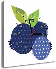 Gario Obraz s hodinami Čučoriedky Rozmery: 40 x 40 cm