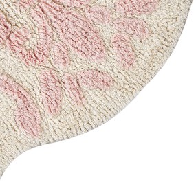 Bavlnená kúpeľňová predložka 150 x 60 cm ružová CANBAR Beliani