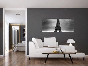 Obraz - Ružové auto v Paríži (120x50 cm)