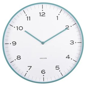 Karlsson 6011BL dizajnové nástenné hodiny modrá, pr. 40 cm